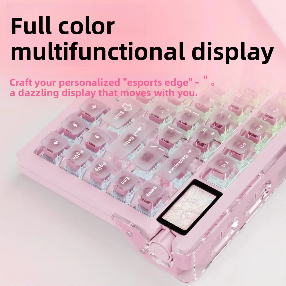 NDIY YM75 Triple-Mode Wireless Magnetic Switch Mechanical Keyboard with Dual Lighting Zones FR4 PCB for FPS CS2 E-sports Game
