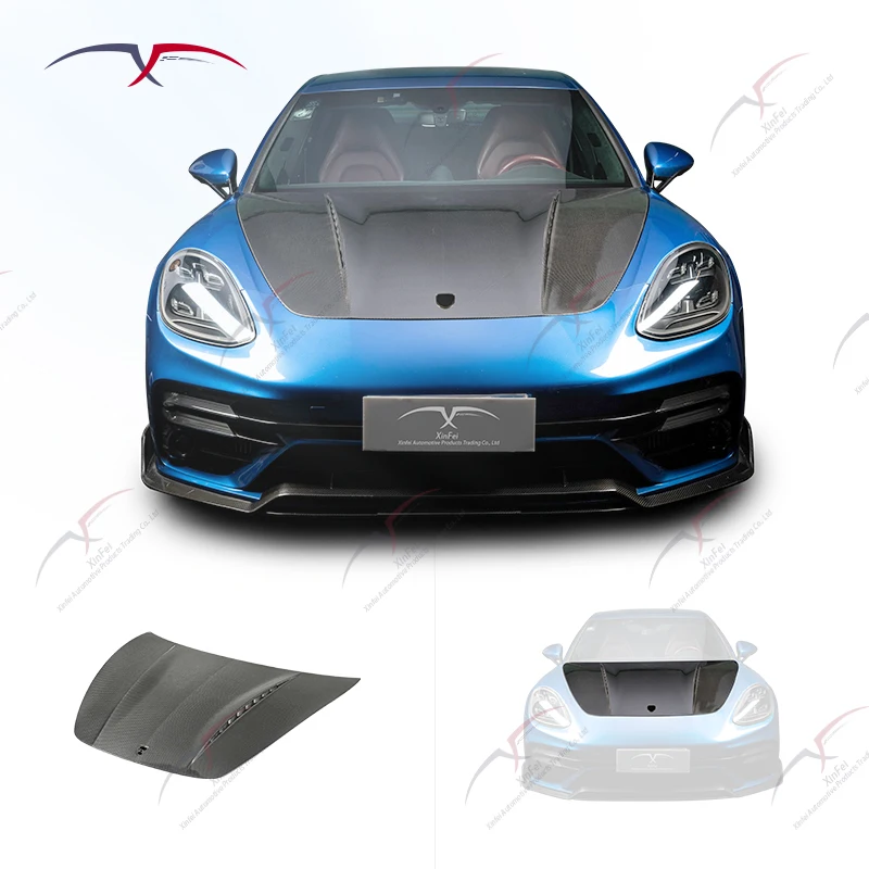 

XINFEI Car Hood Modification TP Style Carbon Fiber Car Hood for Panamera 971 2017-2023 Body Kit Upgraded Accessories