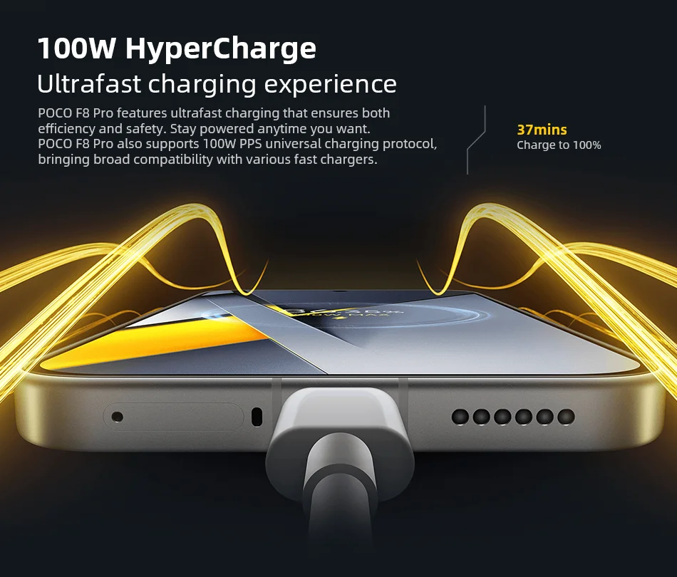 POCO F8 Pro 5G Mobile Phone Snapdragon 8 Elite 6210mAh Battery 6.59" 120Hz AMOLED Display 50MP Camera