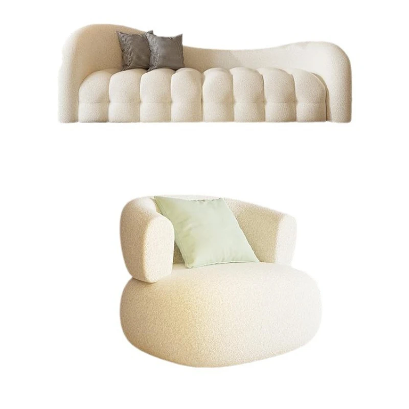 Fabric sofa living room simple small sofa clothing store cloud sofa chair