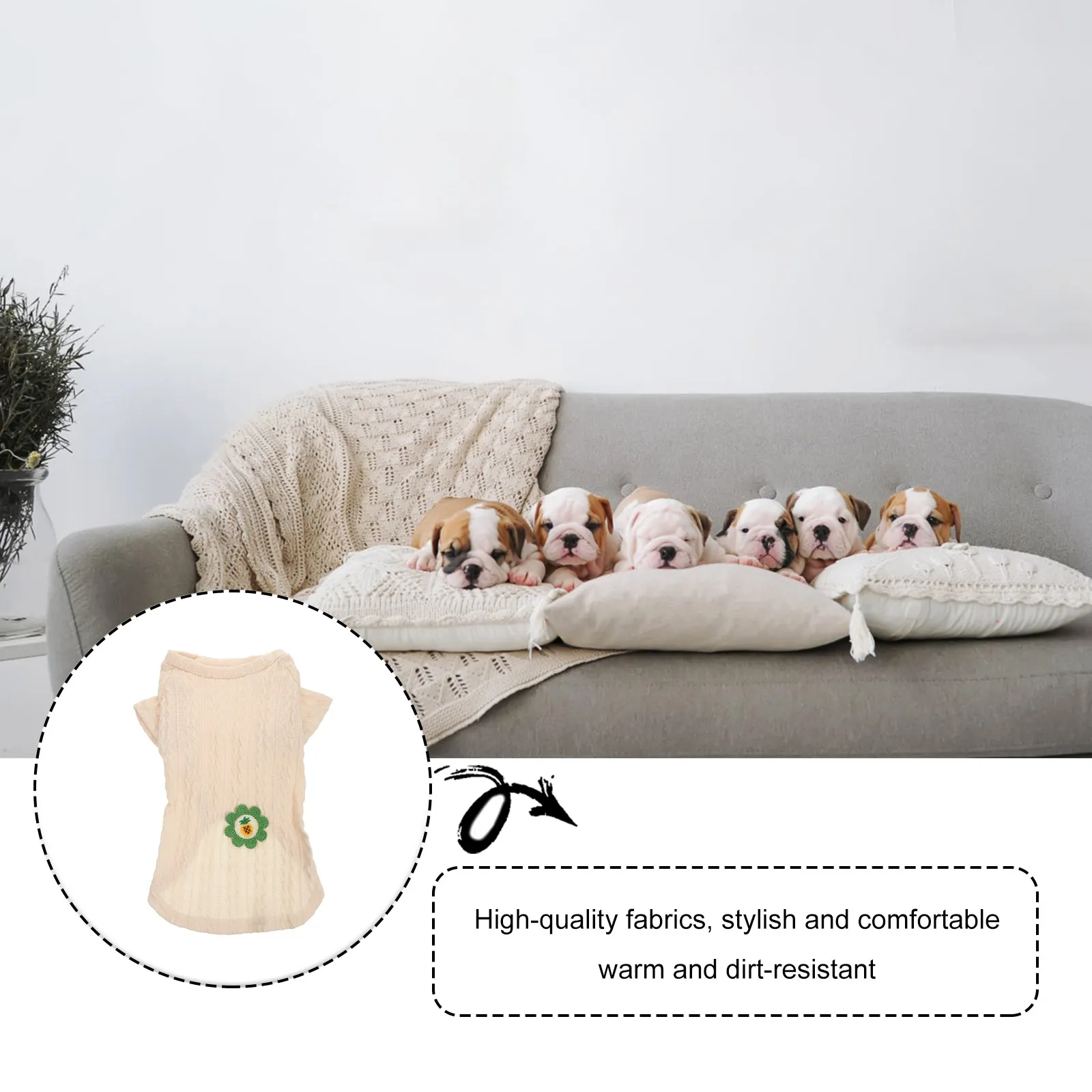 

1pc Warm Dog Sweater Small Puppy Clothes Winter Costume Accessories Pet Clothing Lovely Pet Supply Reusable Dog Knitwear