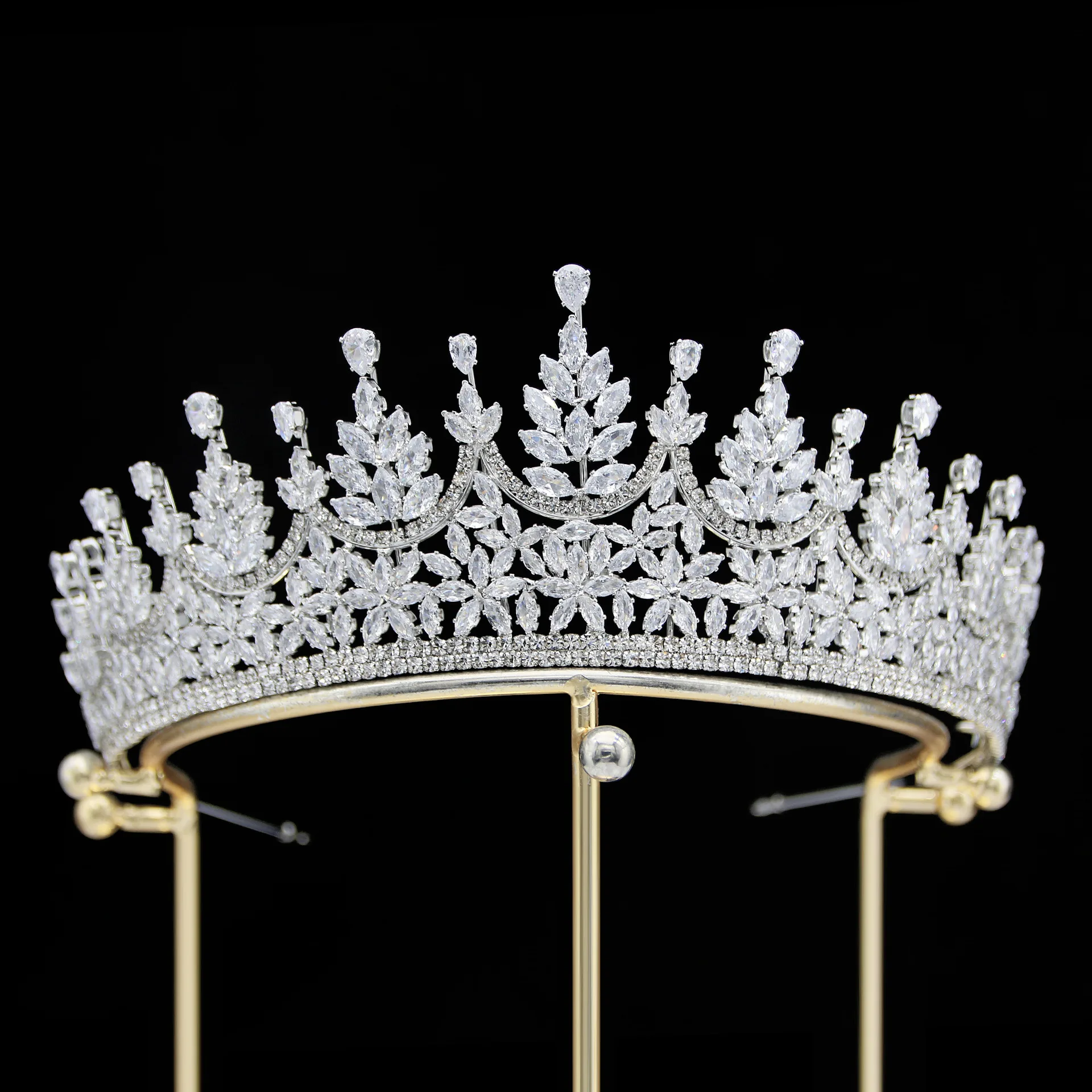 Princess Queen AAA Zirconia Tiaras and Crowns Zircon Headband For Brides Women Headpiece Wedding Accessories Bridal Hair Jewelry