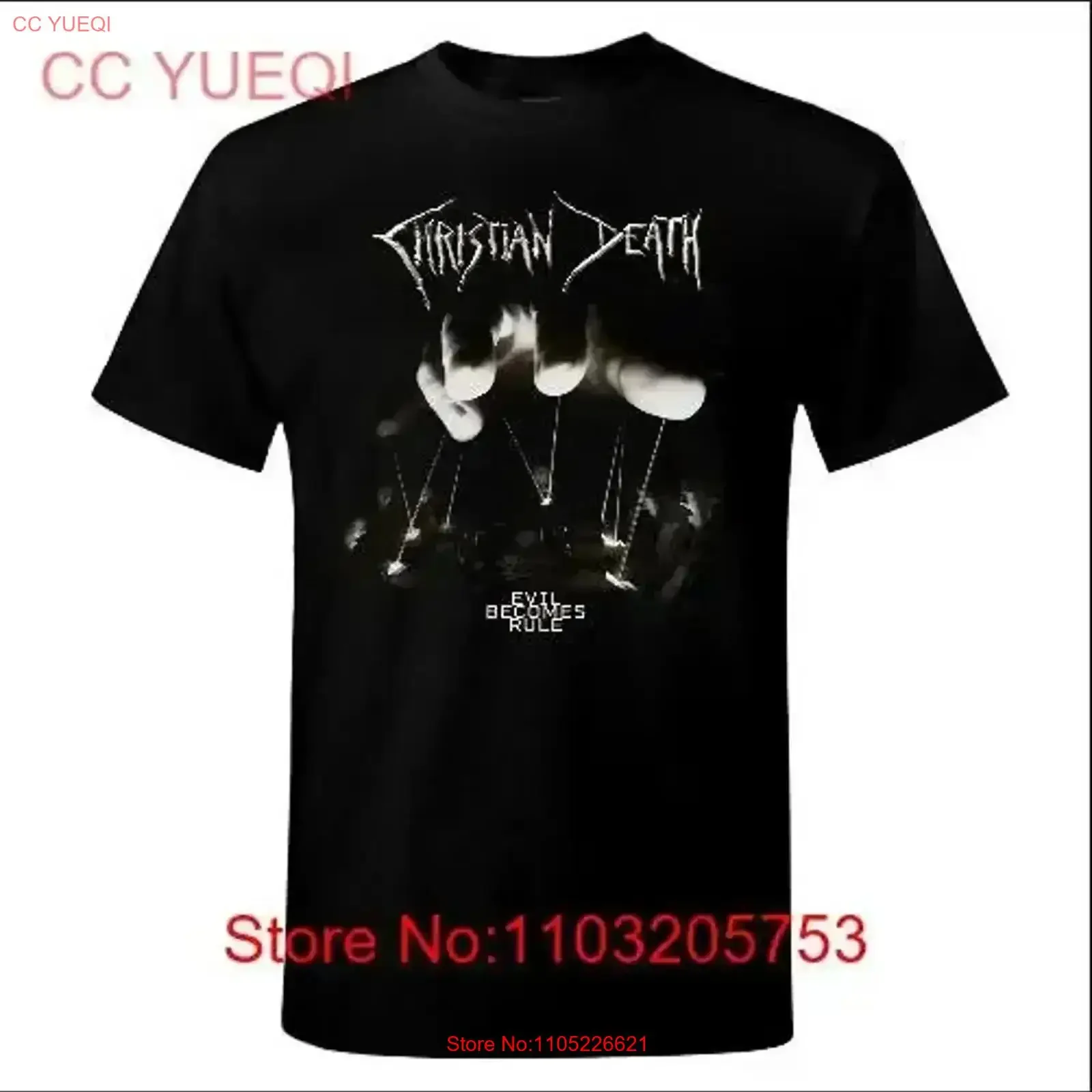 

Christian Death Evil Becomes Rule T shirt vintage Washed Soft Stretched designer clothes Versatile fashion Breathable vintage