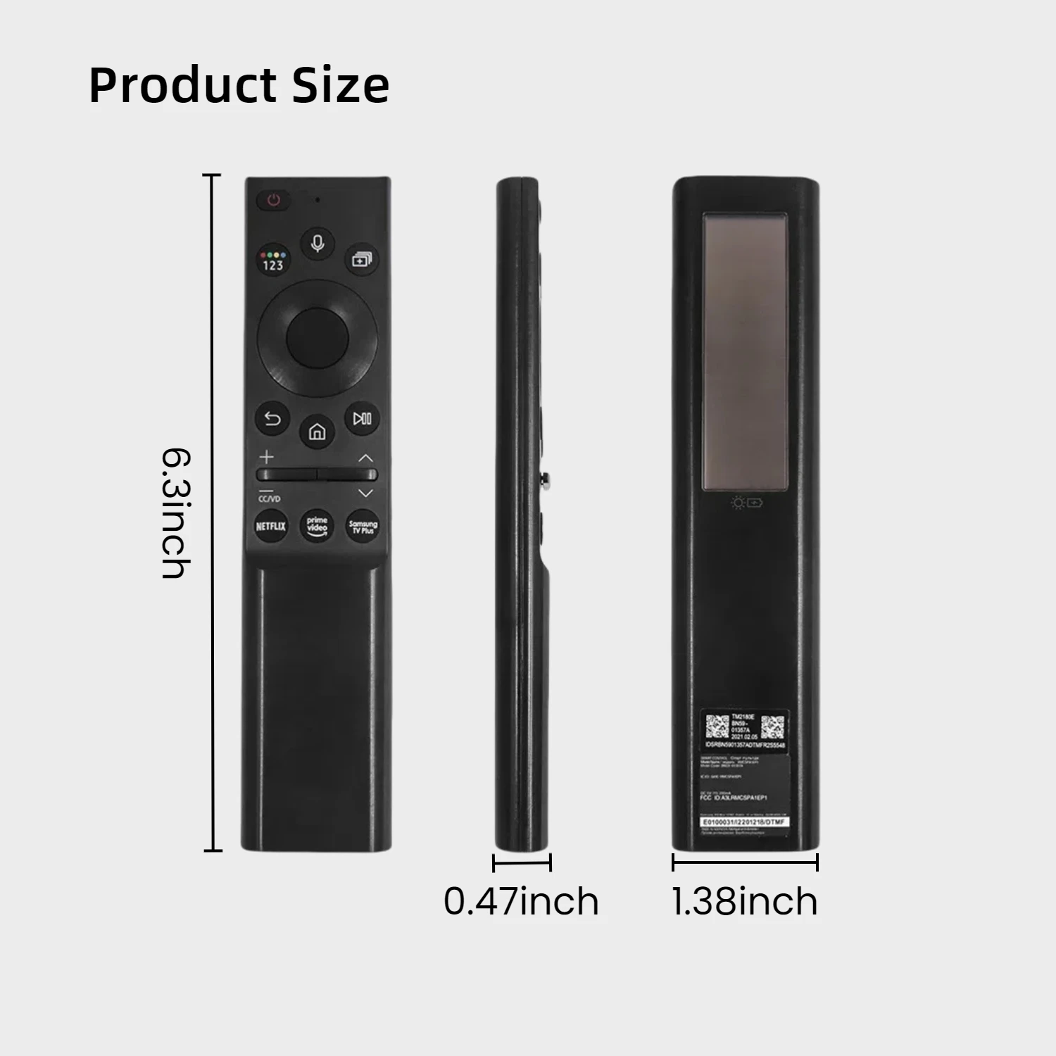 BN59-01357A 01357L 01363L 01364TM2180E Pilot głosowy Solar kompatybilny z pilotem ładowania Solar/USB-C do telewizorów Samsung Smart TV Neo — zdjęcie produktu 6