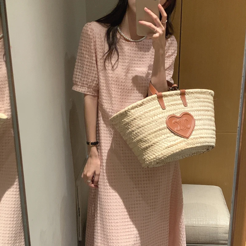Women\'s Summer Vintage Long Lace Dress with Belt 2022 Female Short Sleeve Midi Robe A-line Sundress Solid Color French Style
