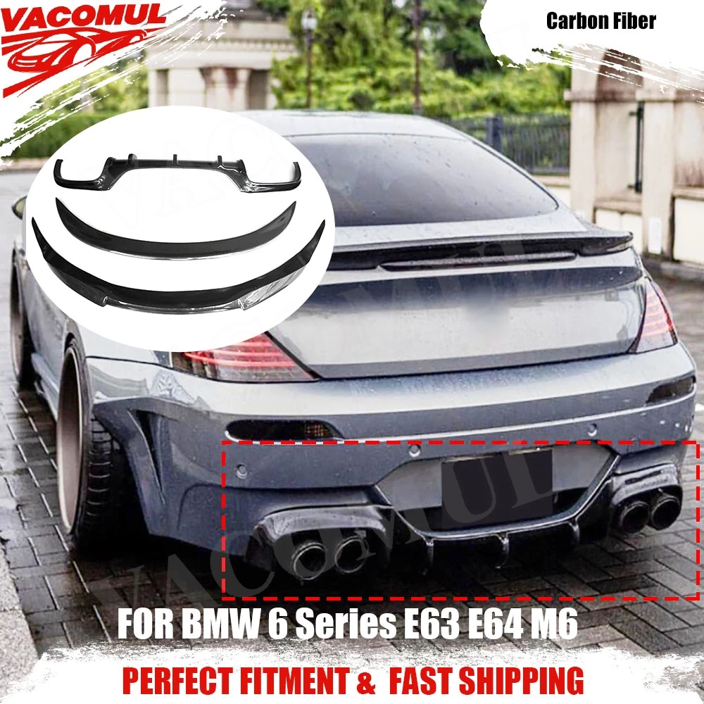 

VACOMUL for BMW 6 Series E63 E64 M6 2006-2010 Carbon Fiber Front Bumper Lip Rear Diffuser Spoiler Rear Spoiler FRP BodyKit 1set