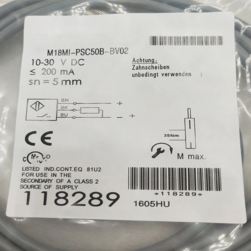 

M18MI-PSC50B-BV02 Switch Sensor New High-Quality