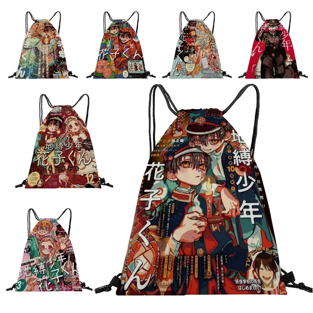 Hanako Kun Yashiro Women Backpack Sports Bunch Pocket Drawstring Folding Portable Shopping Bag Outdoor Travel Packs