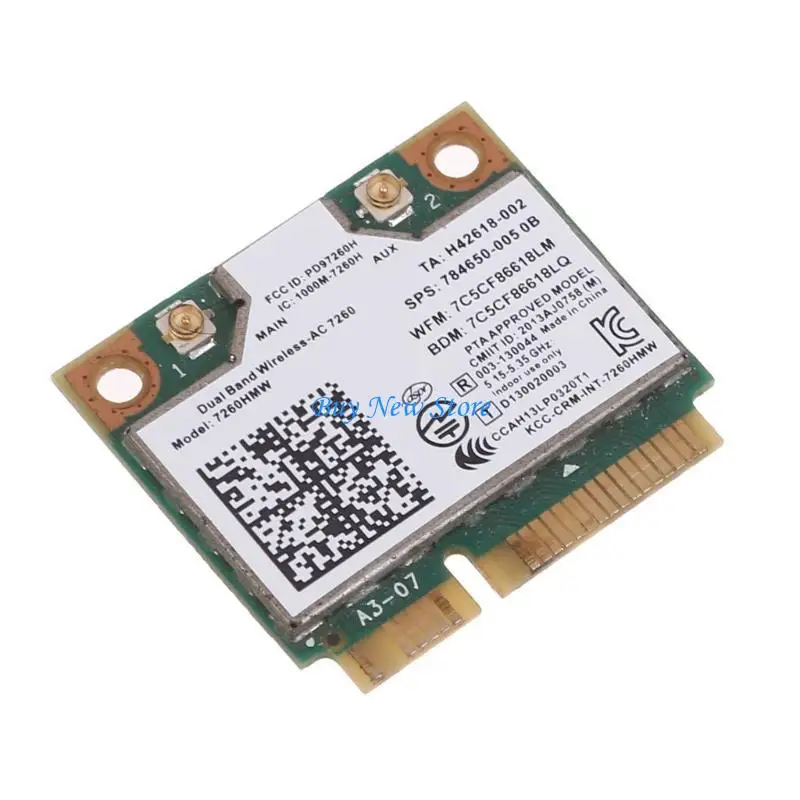 

20CE Mini PC-E Wireless-N Card, 7260 7260HMW Bluetooth-compatible 1200Mbps 2.4/5GHz Dual-Band Wireless LAN Card