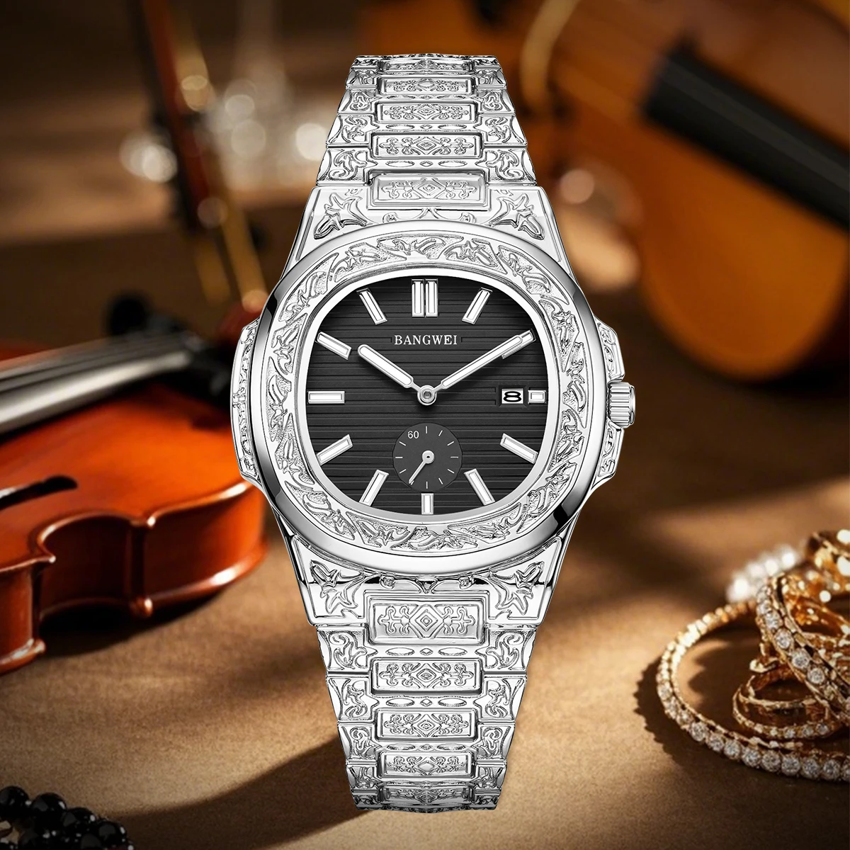 LIGE 비즈니스 고급 쿼츠 남성용 패션 스타일 탑 브랜드 스테인리스 스틸 밴드 방수 야광 남성 시계 선물 남성용