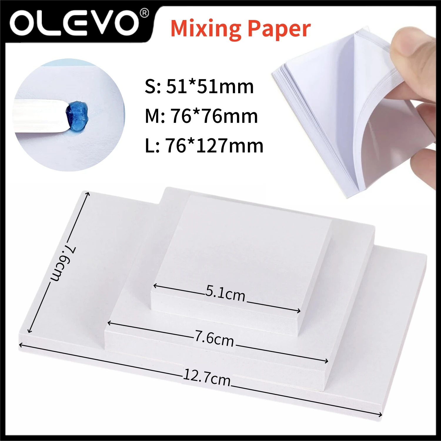 

50 Sheets Dental Mixing Paper Disposable Thickening White Cement Powder Mixing Pad Paper Laboratory Cementing Paper Consumables