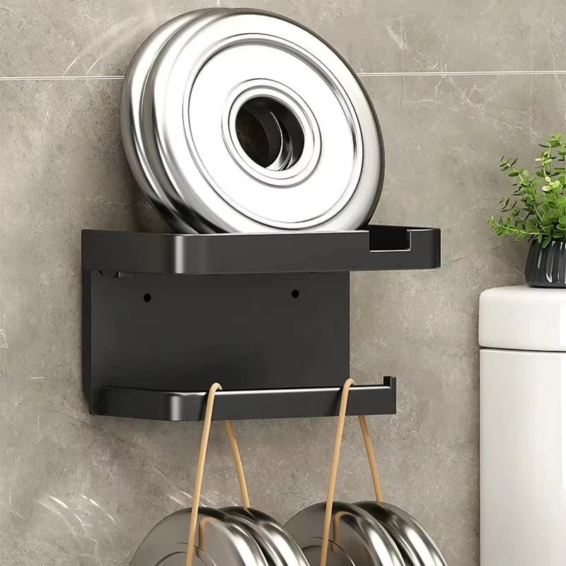 Toilet Paper Holder Plastic Storage Rack Kitchen Towel Placement Of Seasoning Bottles Bathroom Wall Roll Of Paper Phone Storage image 3