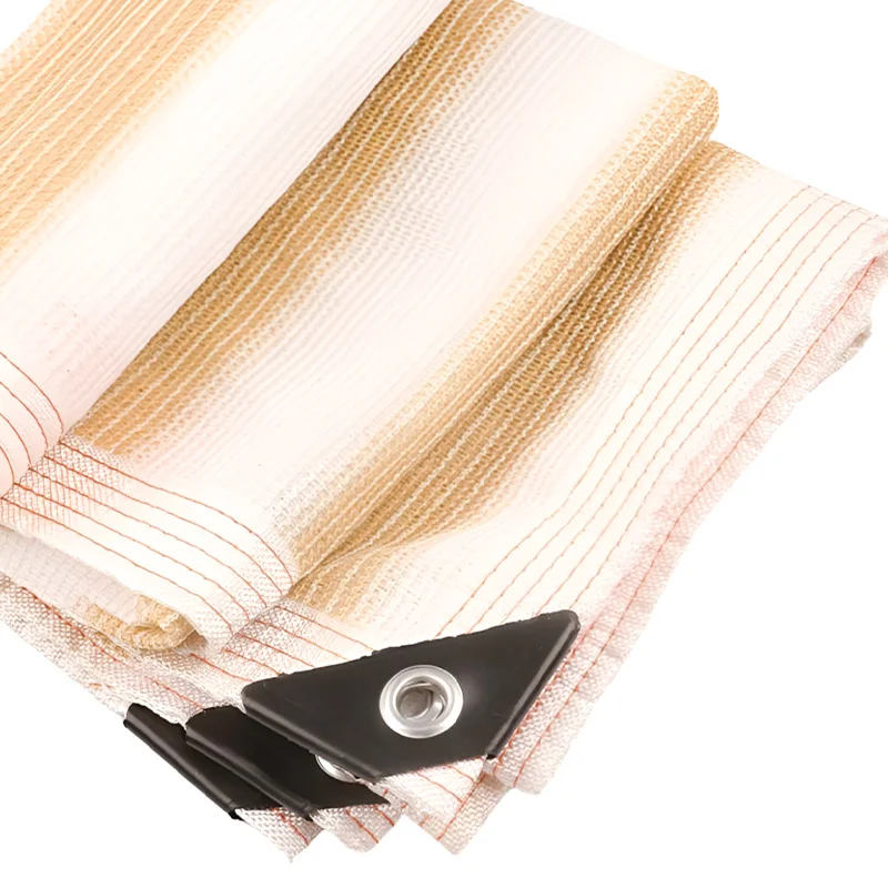 Бежевая полоса, 80% скорость оттенка, HDPE, полосатый навес, сетка, хит продаж, конфиденциальность, солнцезащитная сетка, беседка, растения, теплица, сады, патио