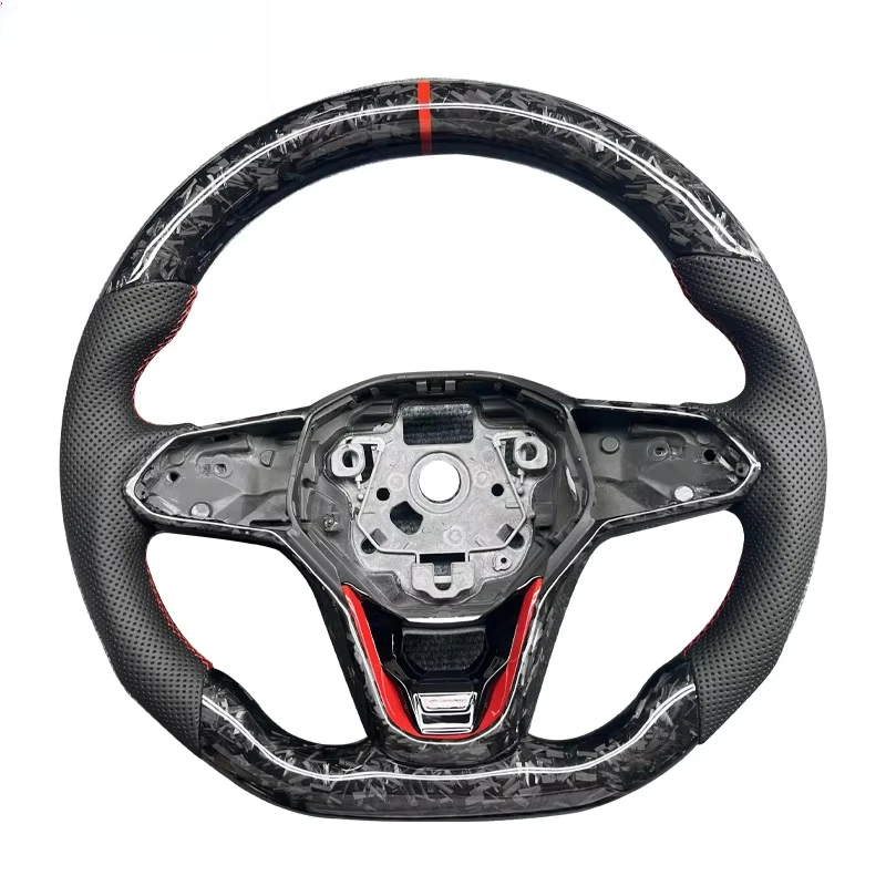 

Golf 8GTI Custom Sports Upgrade Forged Carbon Fiber Steering Wheel Modification Cross-Border Supply