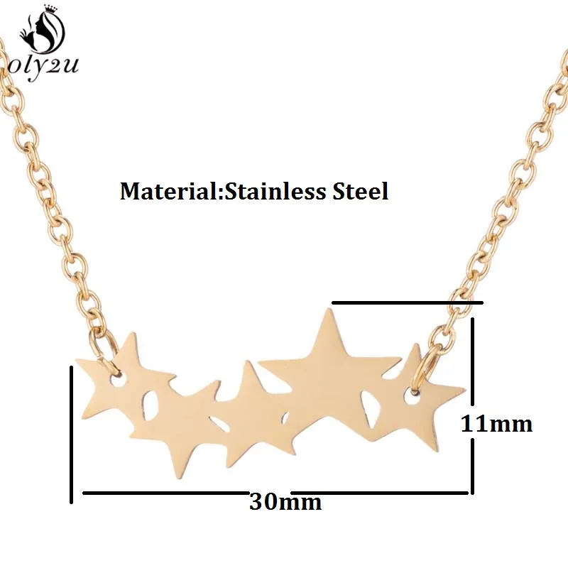 Moon Star Sun Pendant Necklace Women Classic Stainless Steel Hollow Jewelry Girls Student Birthday Necklaces Gifts Accessories