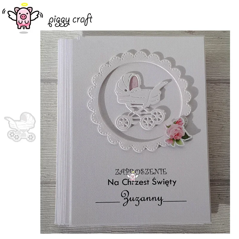 

Piggy Craft metal cutting dies cut die mold 2019 Baby cart Scrapbook paper craft album card punch knife art cutter die