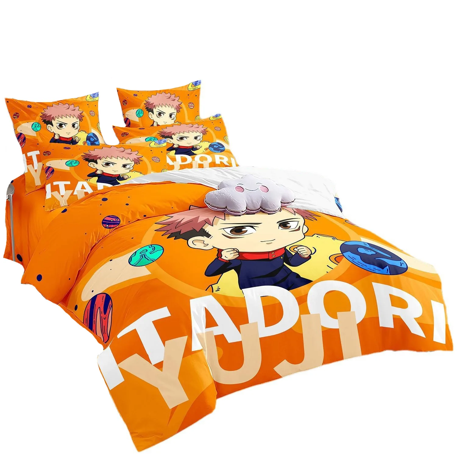 

New Anime Satoru Gojo Bedding Set 3D Print Jujutsu Kaisen Duvet Cover Set Aldult Kawaii Kid Bedroom Duvetcover Sets
