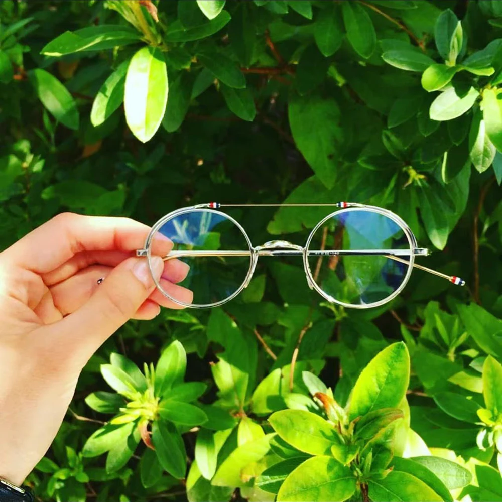 موضة نيويورك العلامة التجارية الصغيرة نظارات دائرية إطار سبائك التيتانيوم النظارات الرجال النساء نظارات نظارات USA نمط TBX910 ليتل