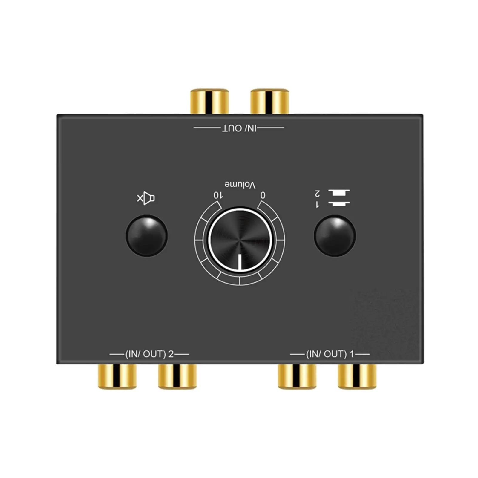 L / R Stereo Audio Bi-Directional Switcher Audio Splitter for Computer Home