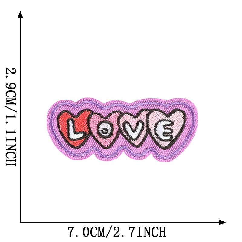 Brief niedlichen kleinen Eisen auf Patches für Kleidung gestickte Aufkleber Naszywka DIY Thermo kleber Kinder Baby Stoff Nähen Parches – Detail 11