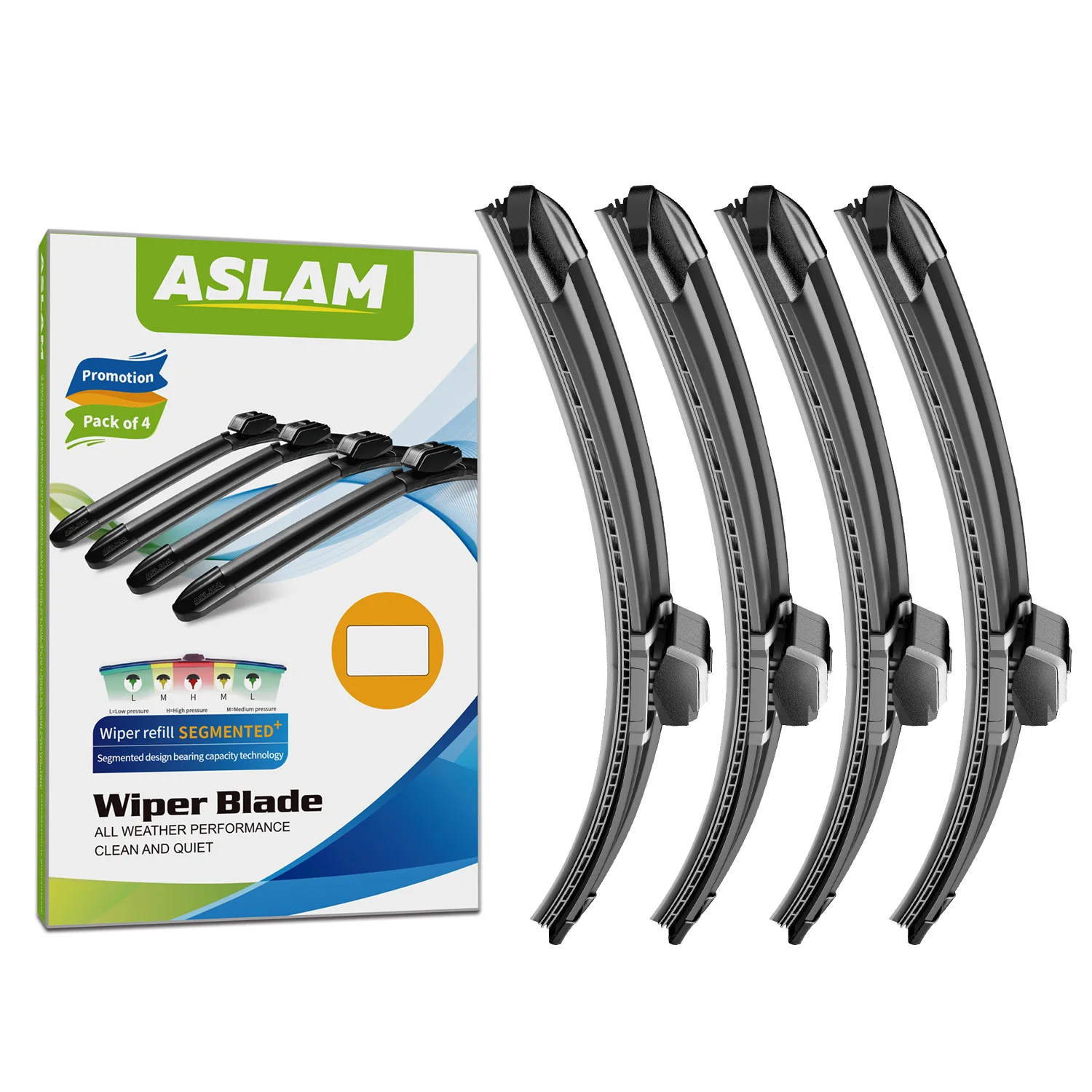 Wiper Blades Front Windshield Wipers J Hooks U Type for Universal Car ASLAM Car Accessories 4 pieces