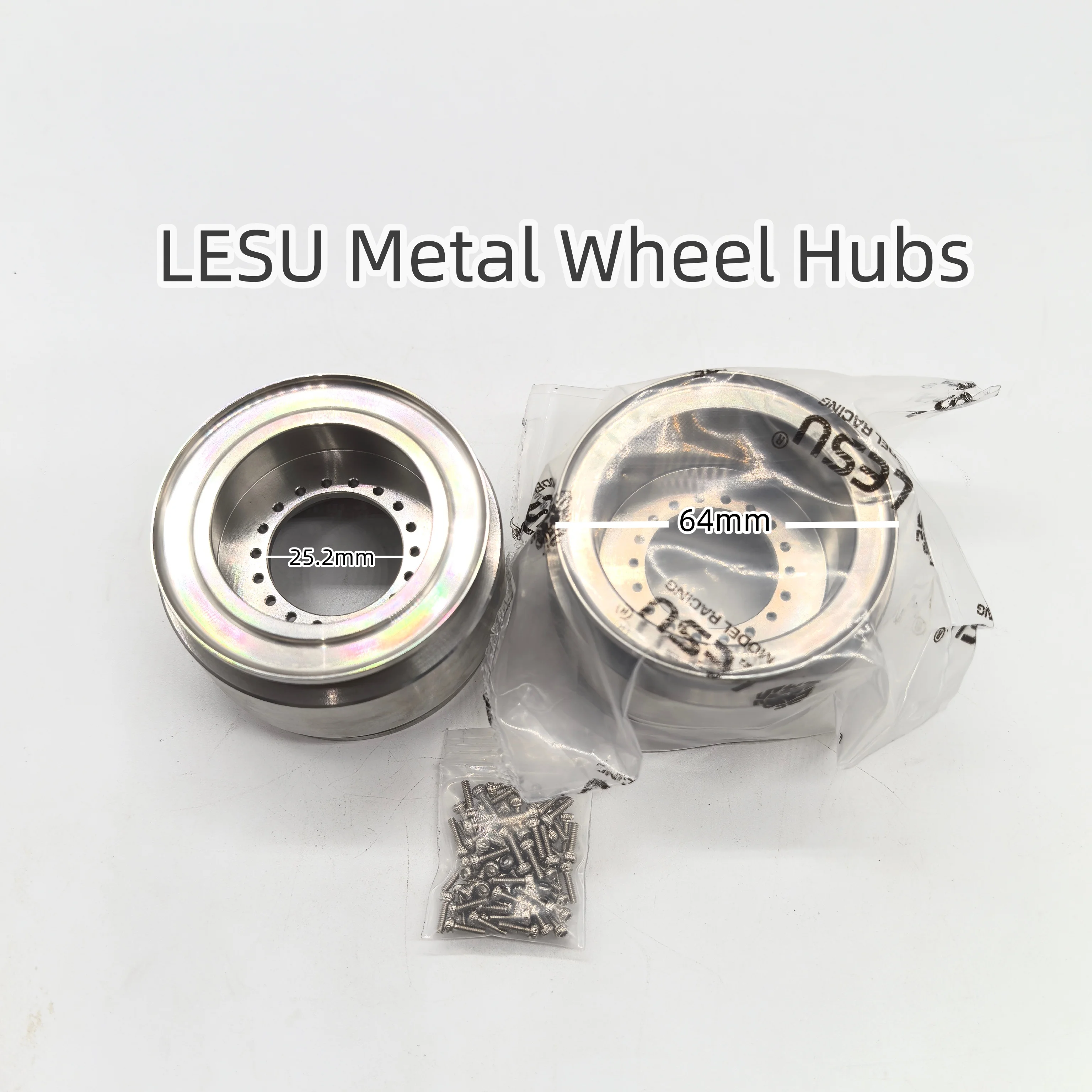 LESU Spare Metal Wheel Hubs For Toys 1/16 Loader RC Car Model Truck For Tamiya DIY Parts Car Outdoor Toys