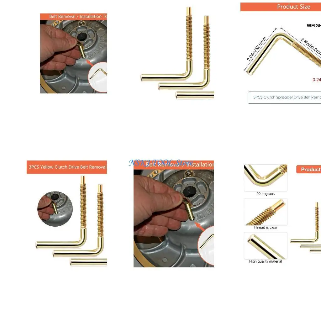 

L8RC 3Pcs Clutch-Drive Belt Removal Belt Change Tools 2875911 for RZR RZR-4 XP 1000