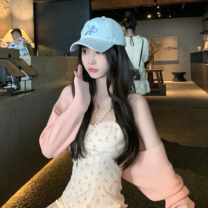 

Women's Sun Protection Jacket Short Knitted Sweater Summer Cardigan Long Sleeve Top Thin Breathable Korean Fashion Wholesale New