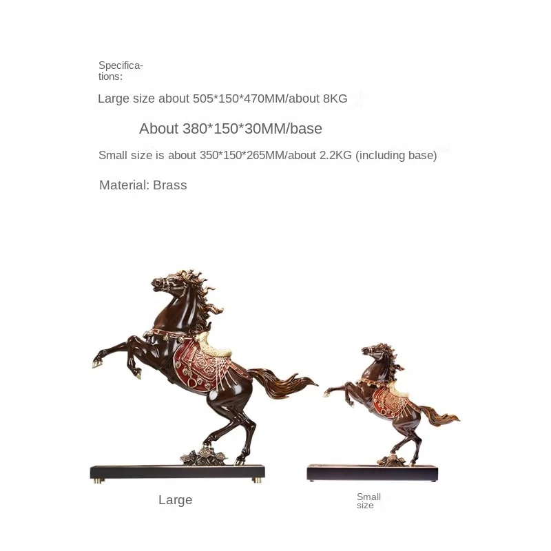 Kweichow Moutai Copper Ornaments Living Room Hallway Decoration Horse Ornament Opening Gifts Gift