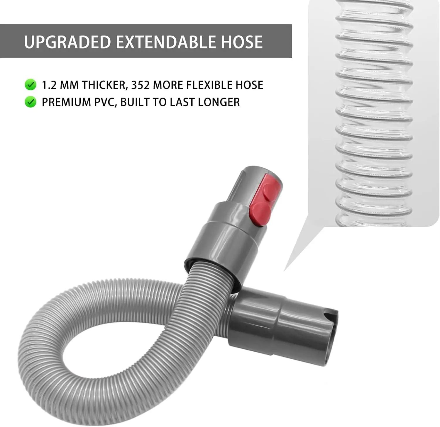 Flexible Extension Hose  for Dyson GEN 5 G5 V7 V8 V10 V11 V12 V15 Detect Torque Drive \\Cordless Vacuum Cleaner Accessories