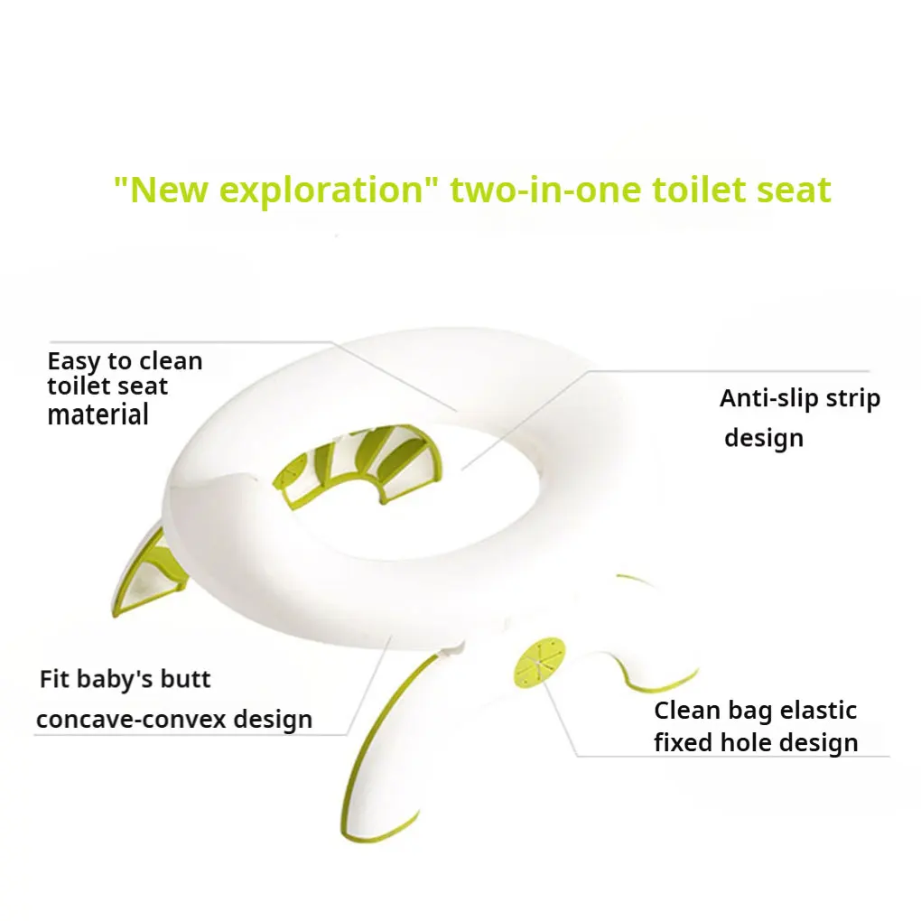NEW 2 in 1 Portable Training Toilet Seat With Side Bag Multifunctional Foldable Travel Potty Rings Kids for Baby Infant Toddle