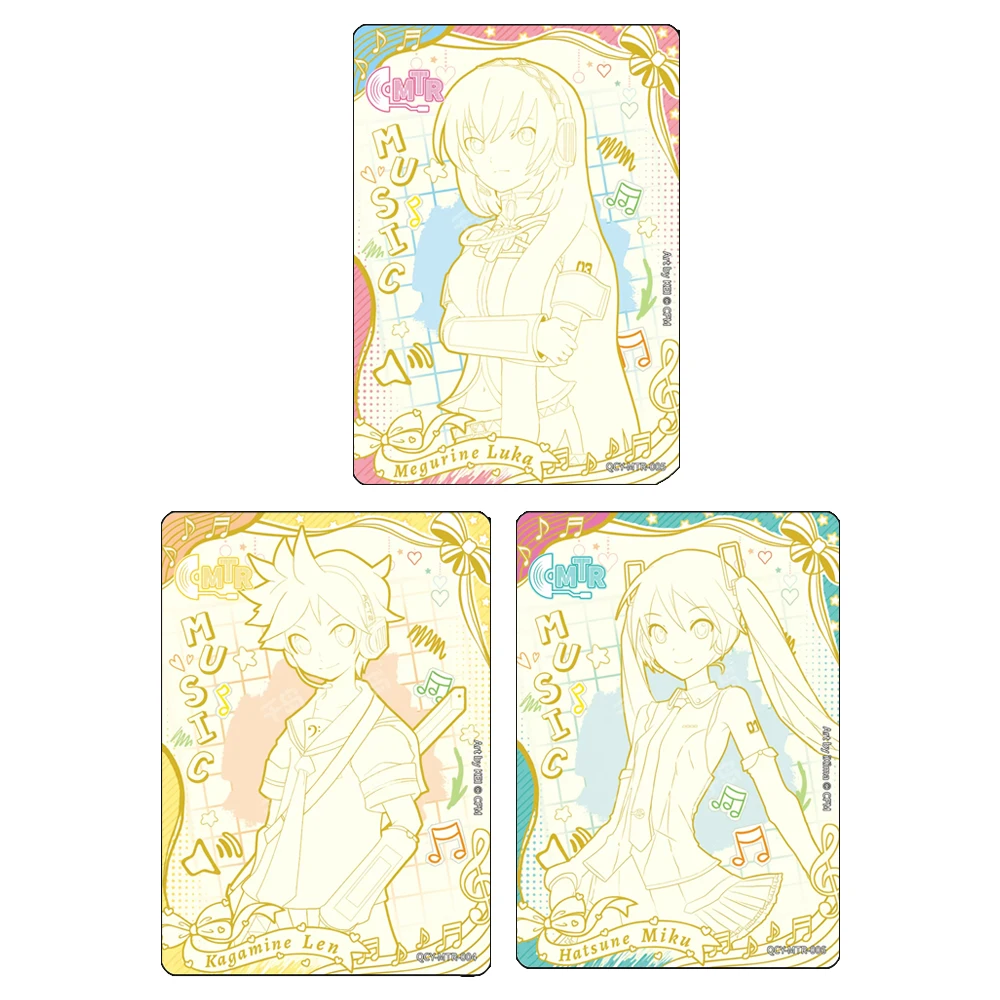 KAYOU Hatsune Miku OR UR MTR Kagamine Len mekio Shine the stars Refractive brilliance Boys collectible cards holiday gifts