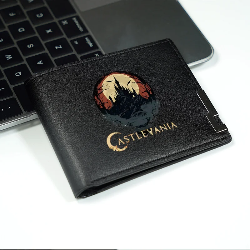 CASTLEVANIA ELEGANT MEN'S SHORT WALLET PU LEATHER LIGHTWEIGHT DURABLE DAILY USE FASHION BUSINESS STYLE