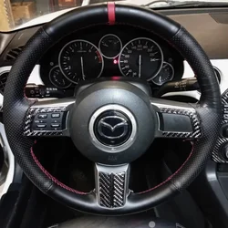 Custom Car Steering Wheel Braid Cover 100% Fit For Mazda MX-5 Miata NC III 2005- 2015 MX5 2014-2009 Car Products Steering Wrap