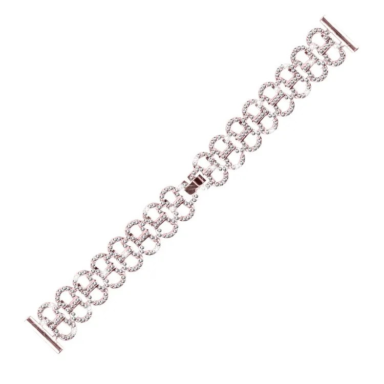 

For Huami Amazfit Bip / Bip Lite Rhinestone Decorated Gourd Shape Band Alloy Replacement Watch Strap - Pink