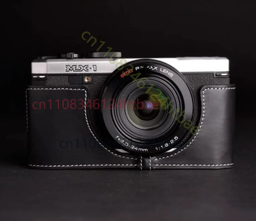 Nueva funda de cuero auténtico hecha a mano para cámara Pentax MX-1 MX1