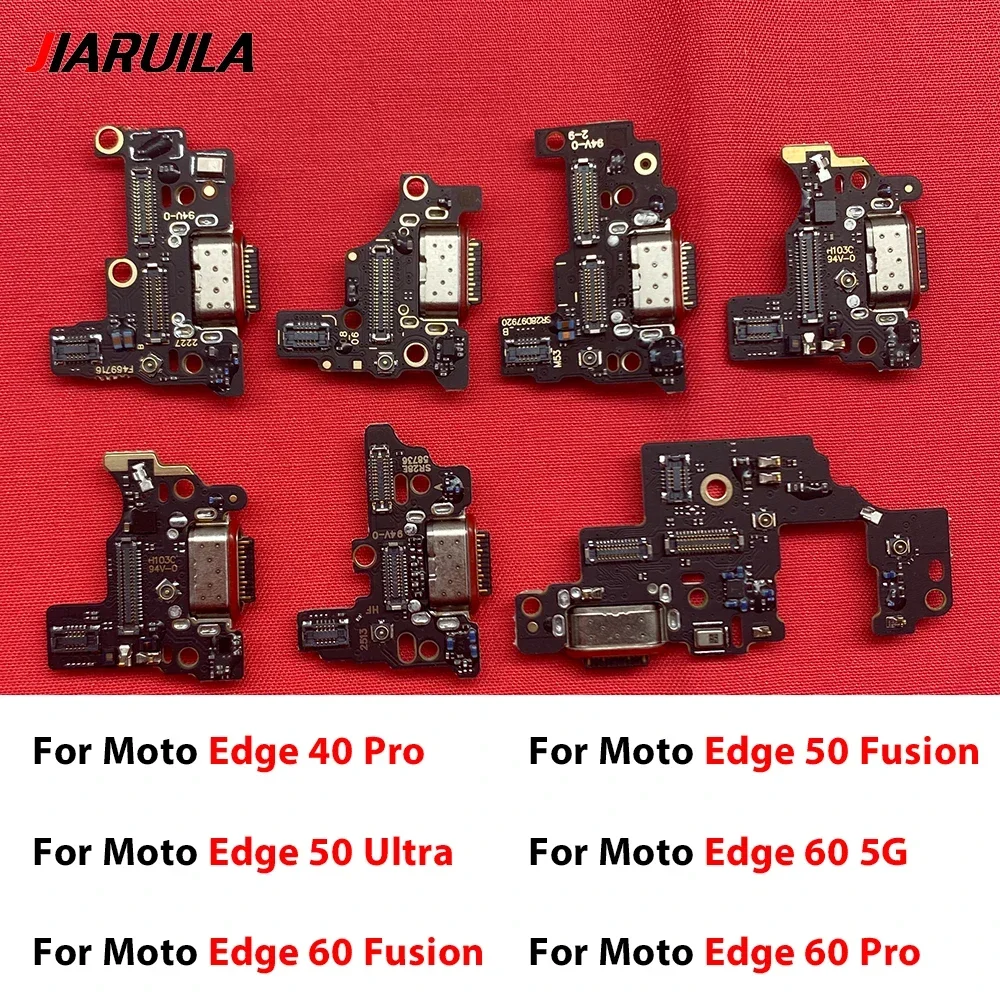 10 PCS USB Power Charging Connector Plug Port Dock Flex Cable For Moto Edge 40 Pro/50 Fusion/G96 5G/50 Ultra/60 5G/60 Fusion/60s