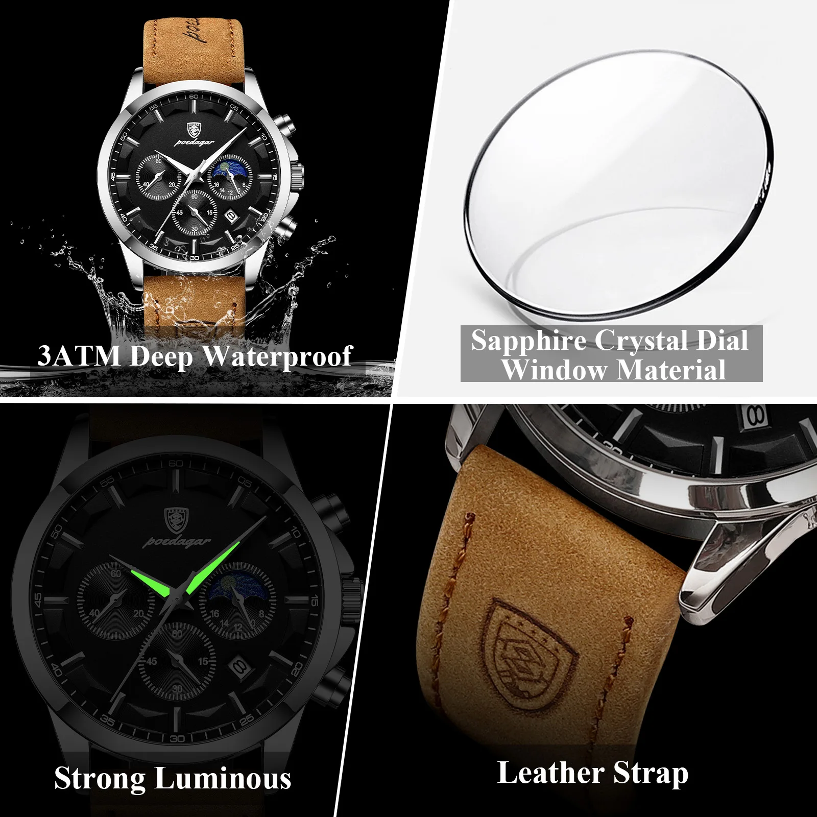 Мужские наручные часы POEDAGAR – обзор и цена Patek Philippe Watch Nautilus
