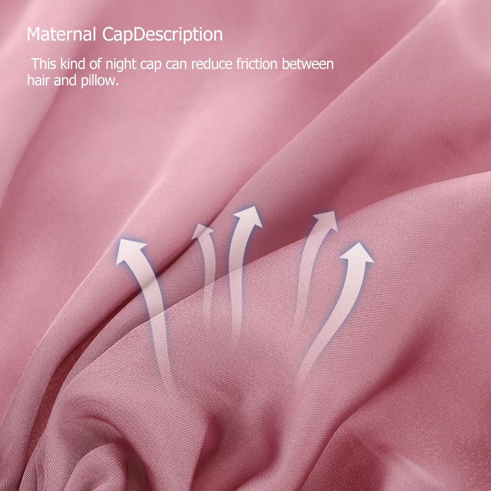 

1pc Silk Satin Sleep Cap Hair Care Night Hat For Women Confinement Maternal Use Makeup Bathing Friction Free Prevention