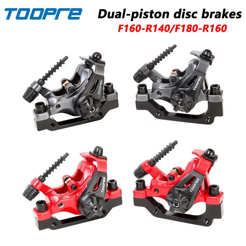 

TOOPRE Disc Brake Aluminum alloy Front F160-R140 Rear F180-R160 Electric Bicycle Dual-drive Piston Brake Caliper