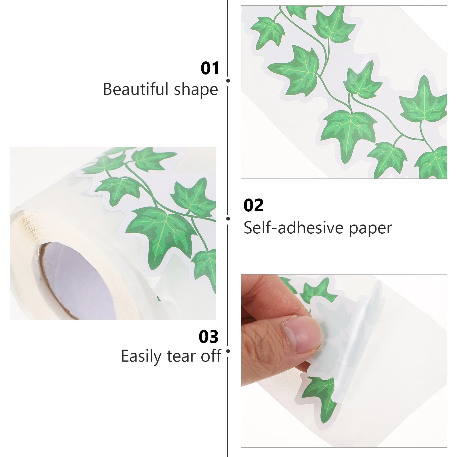 

Bulletin Border Sticker Leaves Themed Border Decal Easy Customize DIY Blackboard Classroom Decoration Green Leaves Sticker