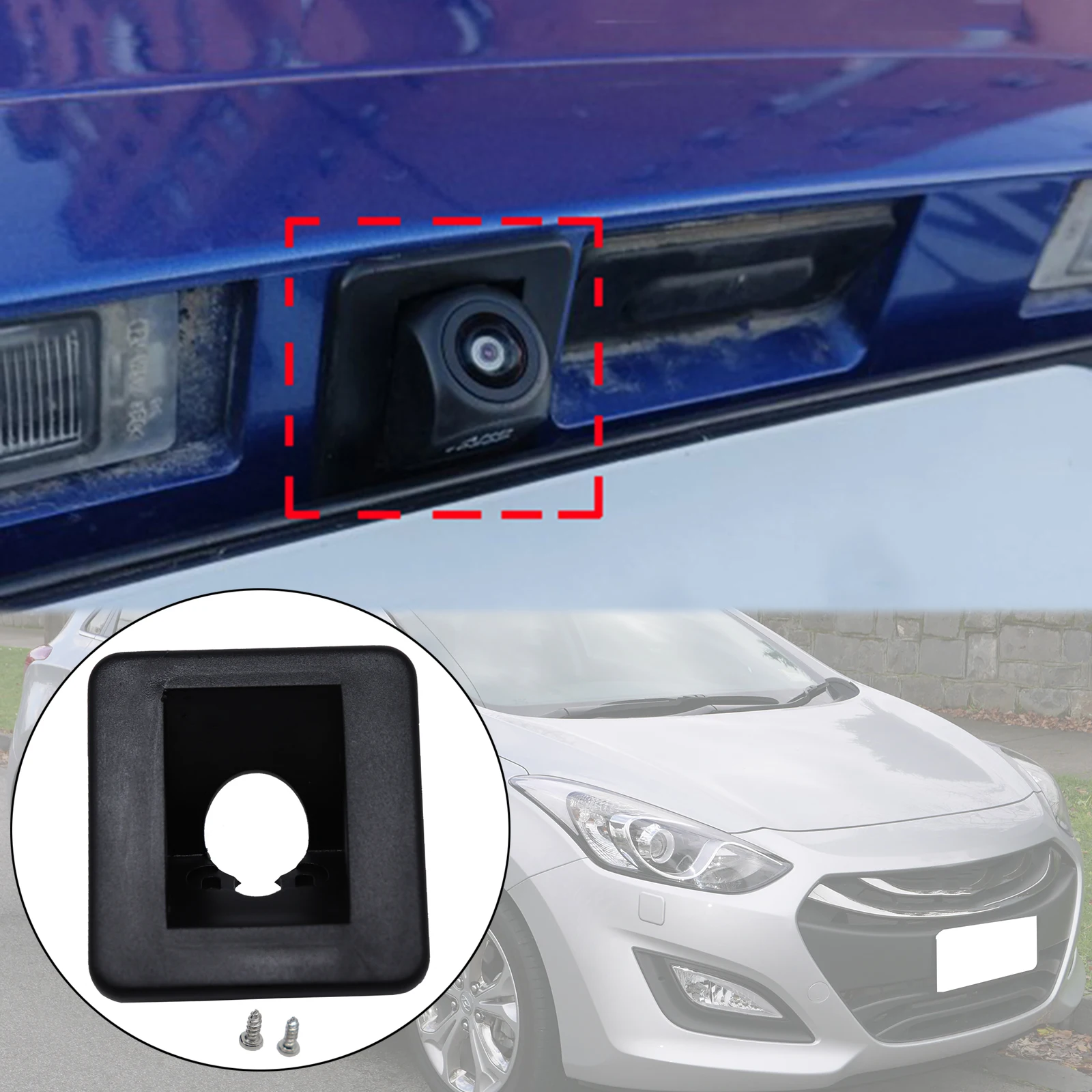 

For Hyundai Elantra GT i30 Wagon 2017 2016 2015 2014 2013 Car Rear Camera Bracket Mount License Plate Light Housing Accessories