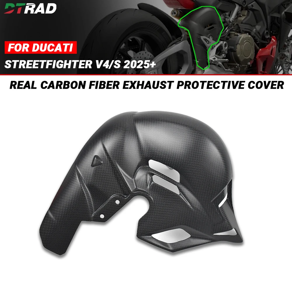 

SF V4 Carbon Fiber Exhaust Cover For Ducati Streetfighter V4/S 2025-2026 Motorcycle Exhaust Heat Shield Protective Fairing Kit