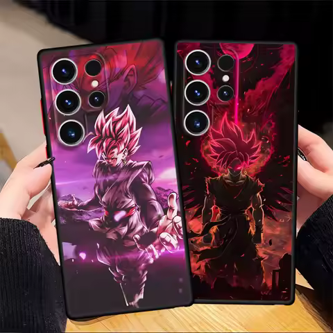 Dragon Ball Super Saiyan God Back Phone Cover Case for Samsung Galaxy S23 Ultra S10 S20 S21 S24 FE S25 Edge S22 Plus S9