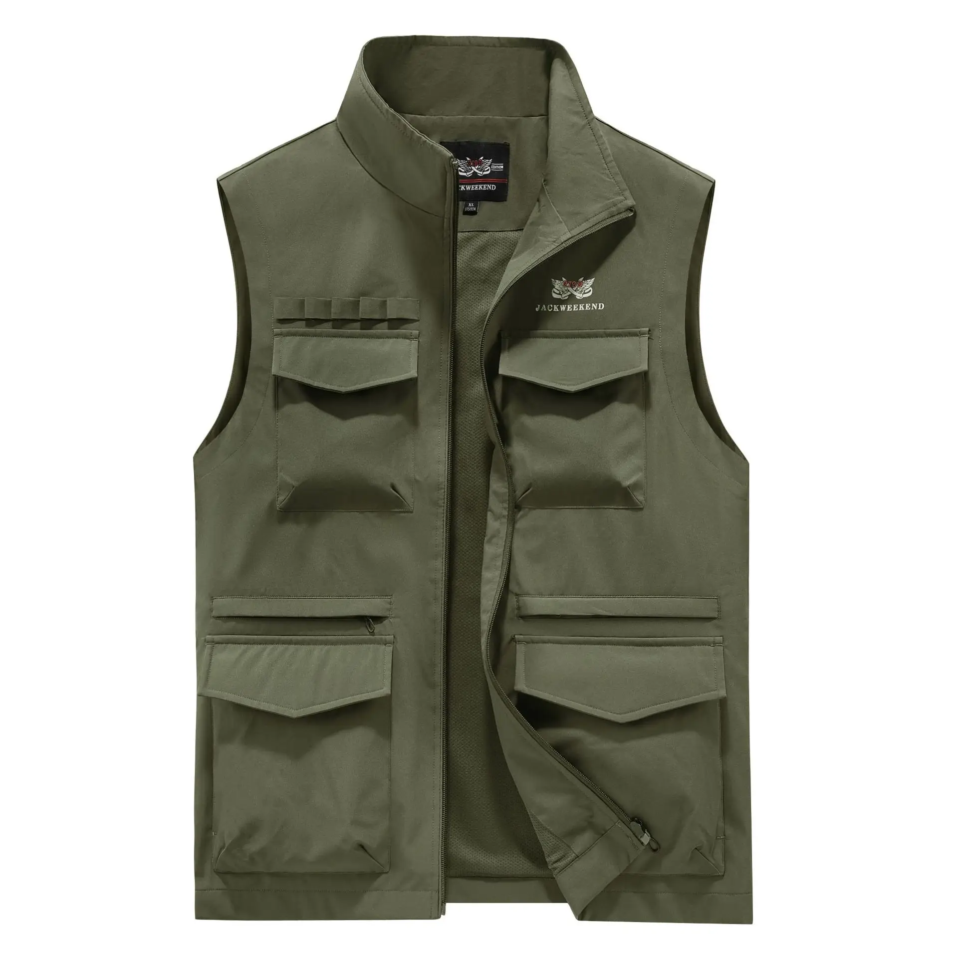 Casual waistcoat new spring and autumn thin multi-pocket vest outdoor all kinds of loose size men sleeveless jacket