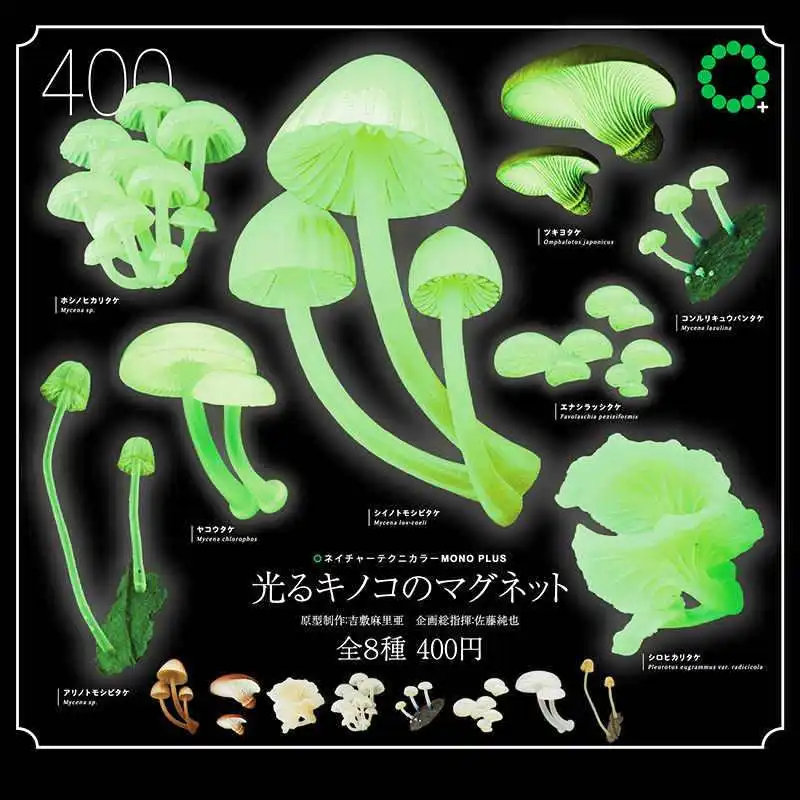 Japanese Ikimon 'Glow Mushrooms' Series Gachapon Magnetic Bioluminescent Fungi Decor Re-Release Toy Collectible Action Figure