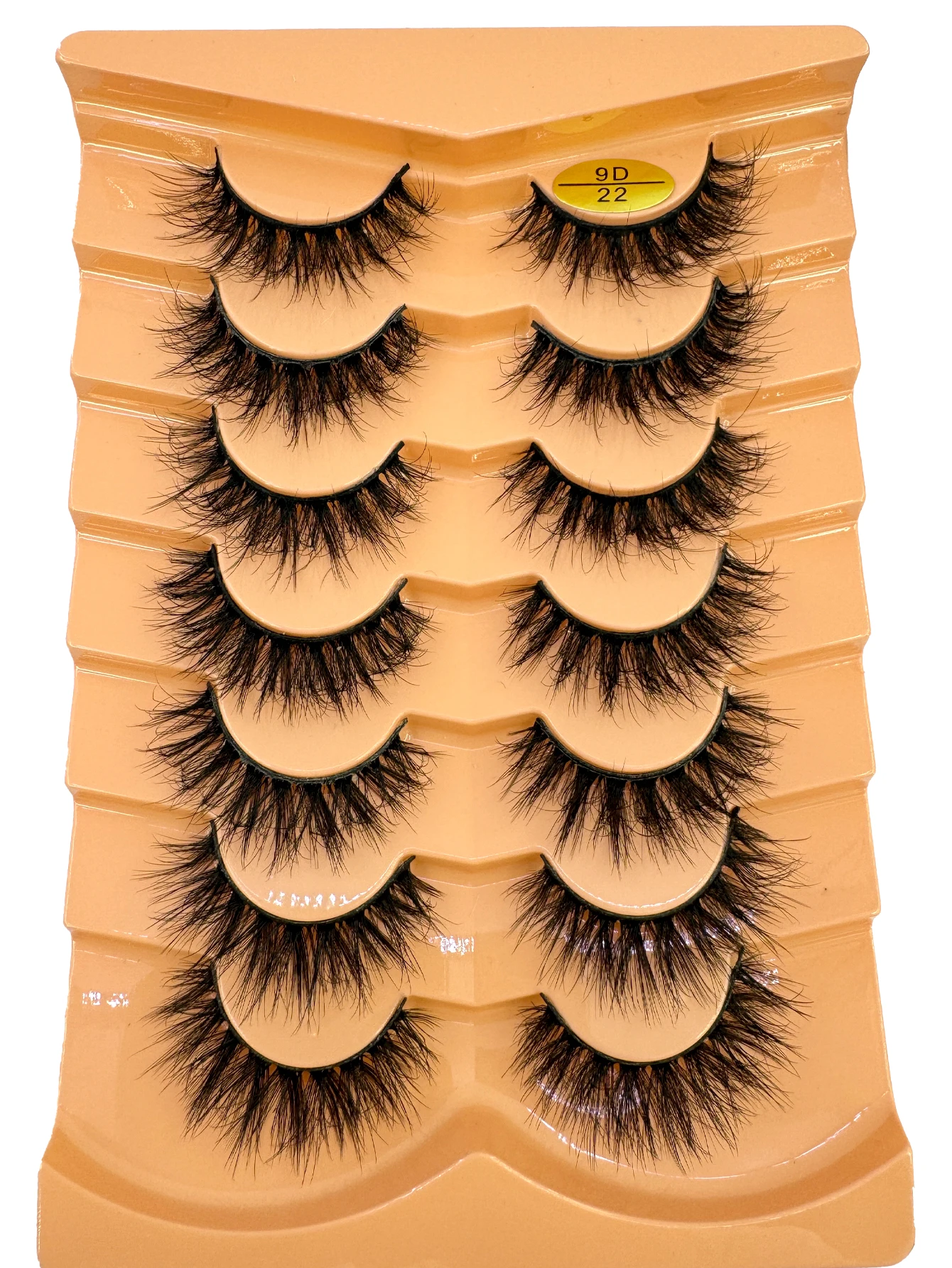 Ciglia finte 9D ciglia di pelliccia di visone 7 paia di ciglia finte naturalmente spesse occhi di gatto spessi e soffici, adatte per tutti i giorni/w