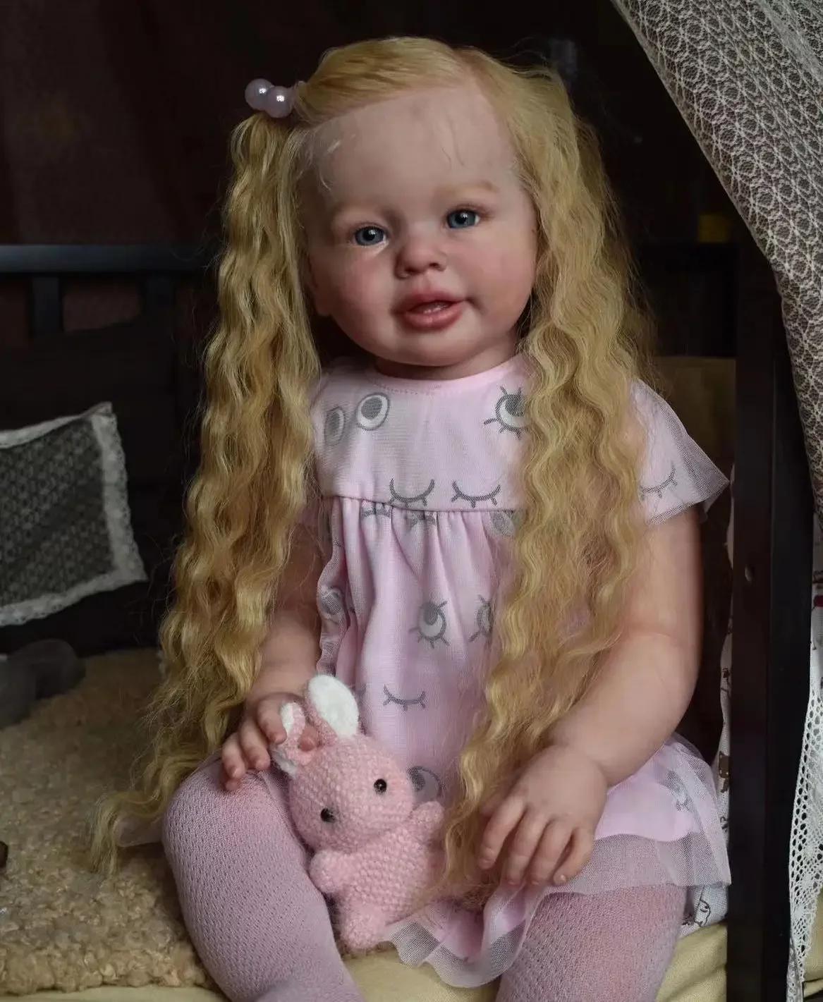 Customized Limited Supply28inch Reborn Baby Katie Marie With Hand-Rooted Hair Already Finished Doll With Different Dress