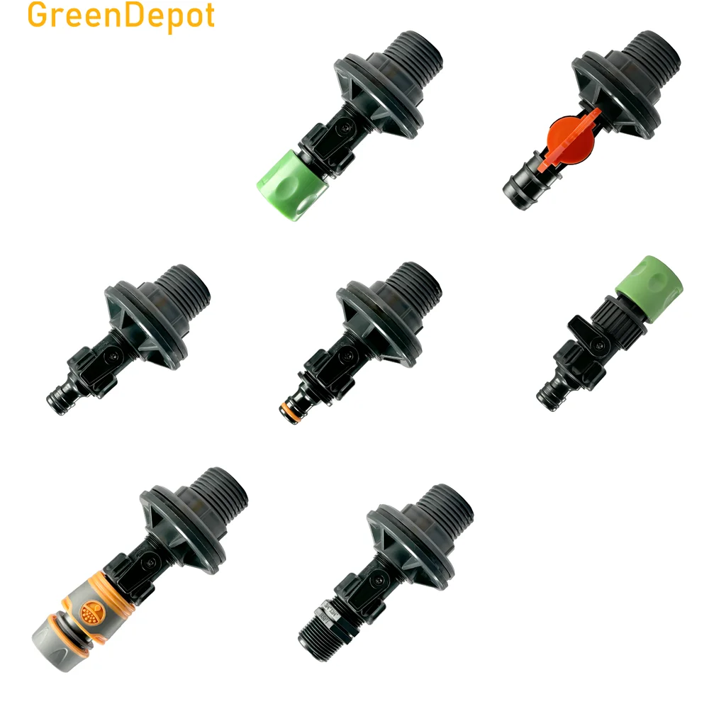 

BSPT 1000 liters Tank Faucet 3/4'' Watering Hose Connection Ball Valve Pipe Fittings for Aquarium,Rain Barrels,Garden Irrigation