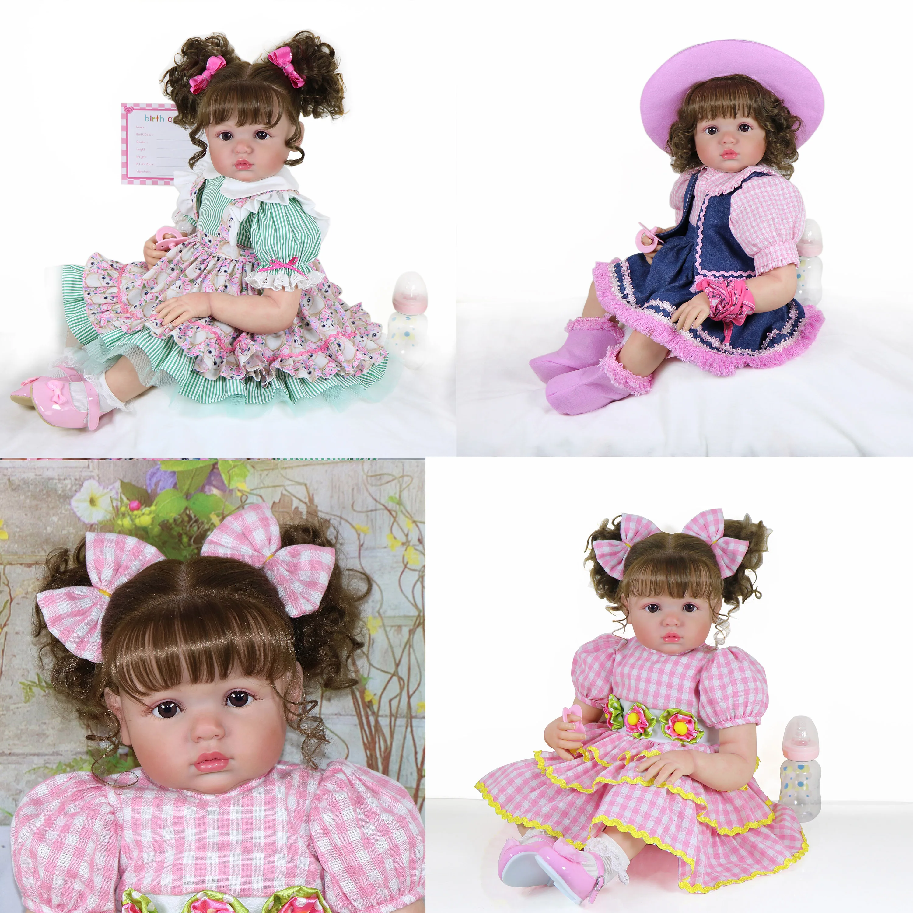 Ubranka dla lalek Reborn YingHuanMei, zestaw ubranek dla lalek o wysokości 25 cali, pasuje na lalki Reborn o wysokości 24-25 cali, dla noworodka dziewczynki.